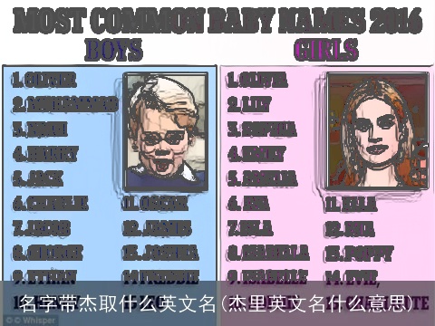 名字带杰取什么英文名(杰里英文名什么意思)