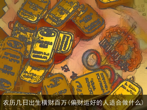 农历几日出生横财百万(偏财运好的人适合做什么)