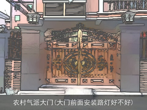 农村气派大门(大门前面安装路灯好不好)