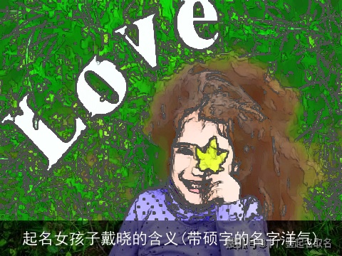 起名女孩子戴晓的含义(带硕字的名字洋气)