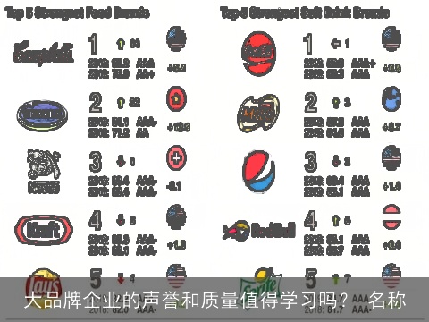 大品牌企业的声誉和质量值得学习吗？ 名称