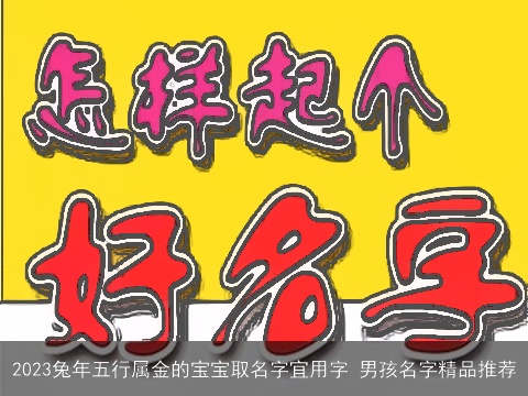 2023兔年五行属金的宝宝取名字宜用字 男孩名字精品推荐