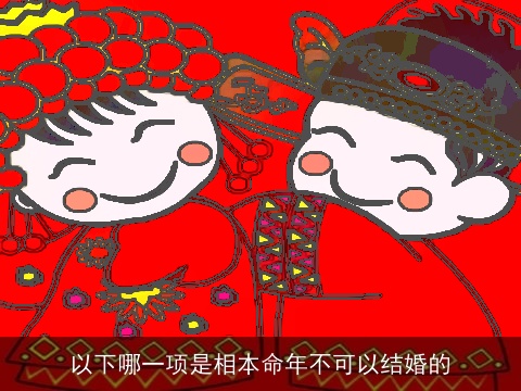 以下哪一项是相本命年不可以结婚的