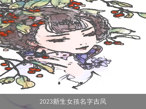 2023新生女孩名字古风