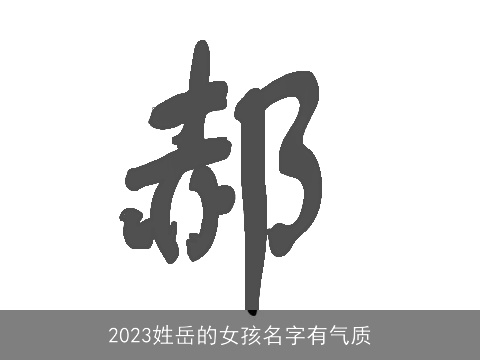 2023姓岳的女孩名字有气质