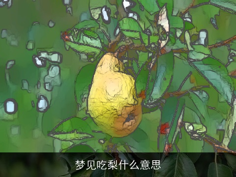 梦见吃梨什么意思