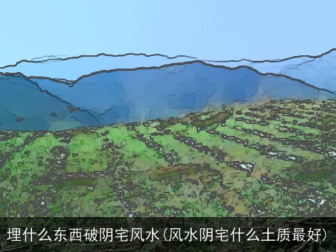 埋什么东西破阴宅风水(风水阴宅什么土质最好)