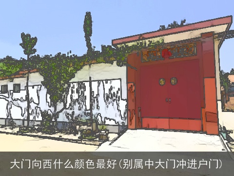 大门向西什么颜色最好(别属中大门冲进户门)