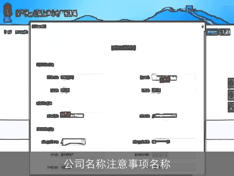 公司名称注意事项名称