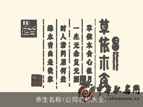 养生名称(公司名称大全)