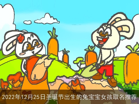 2022年12月25日圣诞节出生的兔宝宝女孩取名推荐