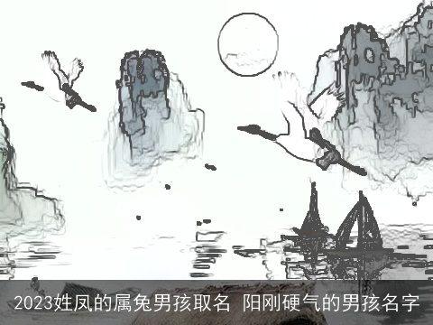 2023姓凤的属兔男孩取名 阳刚硬气的男孩名字