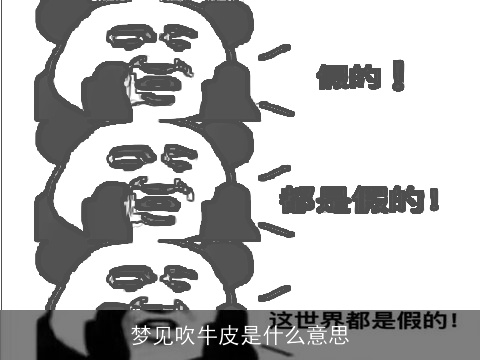 梦见吹牛皮是什么意思