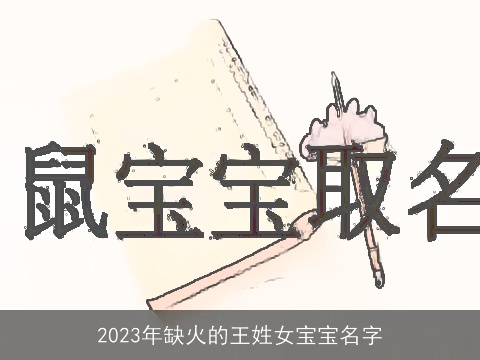 2023年缺火的王姓女宝宝名字