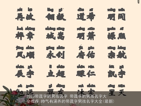 2023带晟字的男孩名字 带晟字的男孩名字大全推荐 帅气有涵养的带晟字男孩名字大全(最新)