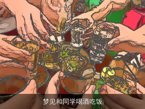 梦见和同学喝酒吃饭