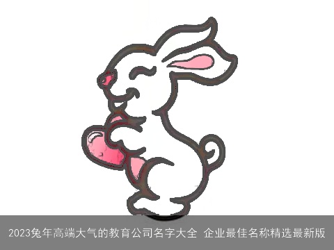 2023兔年高端大气的教育公司名字大全 企业最佳名称精选最新版