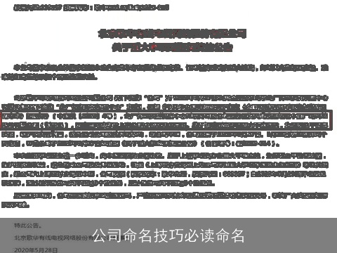 公司命名技巧必读命名