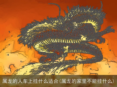 属龙的人车上挂什么适合(属龙的家里不能挂什么)