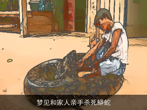 梦见和家人亲手杀死蟒蛇