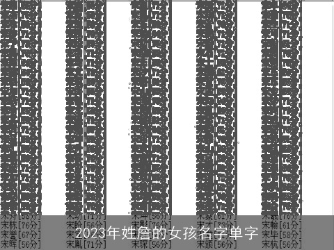 2023年姓詹的女孩名字单字