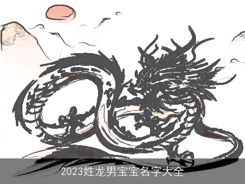 2023姓龙男宝宝名字大全