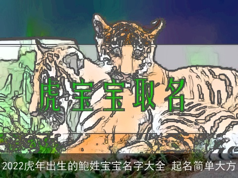 2022虎年出生的鲍姓宝宝名字大全 起名简单大方