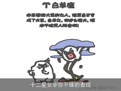 十二星女非你不嫁的表现