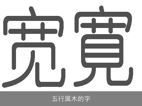 五行属木的字