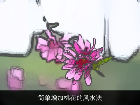 简单增加桃花的风水法