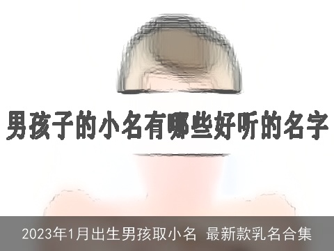 2023年1月出生男孩取小名 最新款乳名合集
