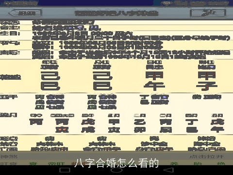 八字合婚怎么看的