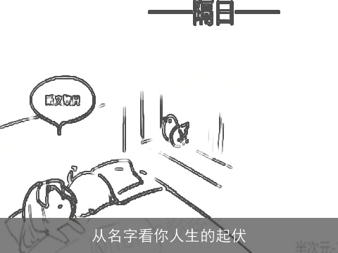 从名字看你人生的起伏