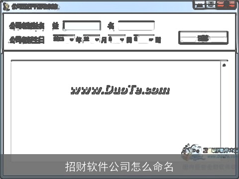 招财软件公司怎么命名