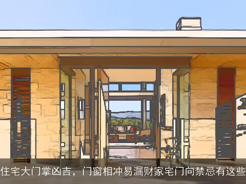 住宅大门掌凶吉，门窗相冲易漏财家宅门向禁忌有这些